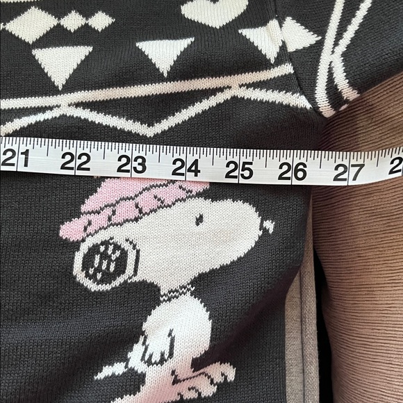 NWT Snoopy Women's Black and Off White Cardigan Sweater - Picture 10 of 11